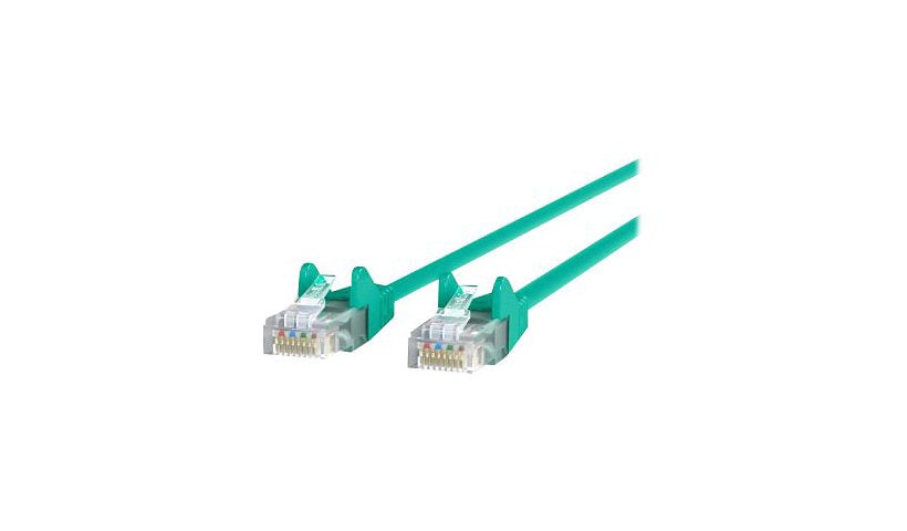 Belkin Cat5e/Cat5 1ft Green Snagless Ethernet Patch Cable, PVC, UTP, 24 AWG, RJ45, M/M, 350MHz, 1'