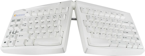KeyOvation Goldtouch USB Adjustable Keyboard White  
