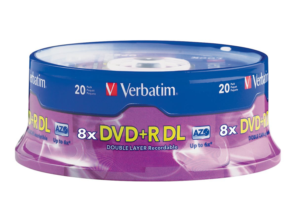 Verbatim DVD+R Double Layer 8.5 GB - 20 pack spindle