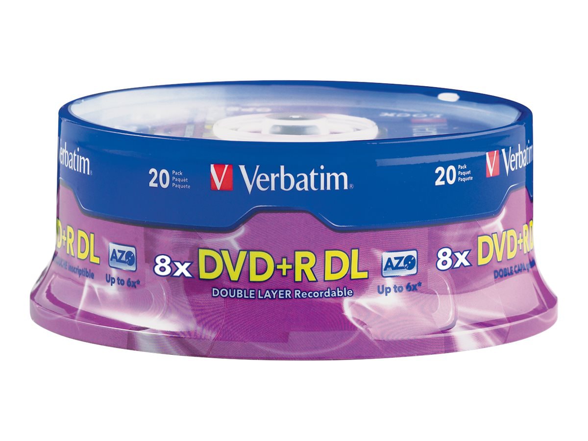 Verbatim - DVD+R DL x 20 - 8.5 GB - storage media