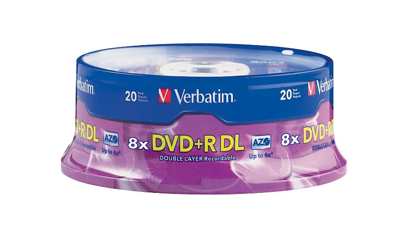 Verbatim - DVD+R DL x 20 - 8.5 GB - storage media