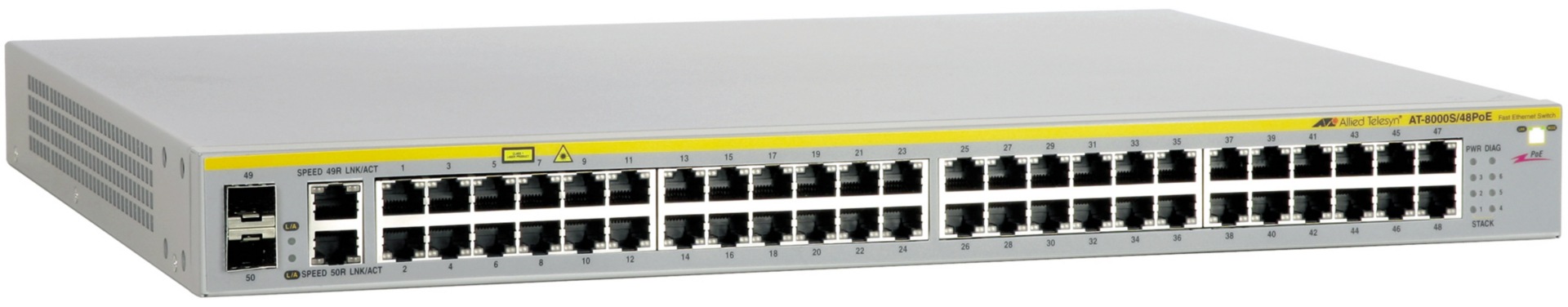 Allied Telesis AT-8000S/48POE Layer 2 Stackable Fast Ethernet Switch