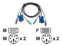 ATEN 2L-5001P - keyboard / video / mouse (KVM) cable - 4 ft