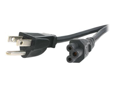 StarTech.com 6ft (1.8m) Laptop Power Cord, NEMA 5-15P to C5 (Clover Leaf), 10A 125V, 18AWG, Laptop Replacement Cord,