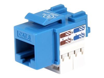 StarTech.com Cat 6 RJ45 Keystone Jack Blue - 110 Type - Cat6 Cable