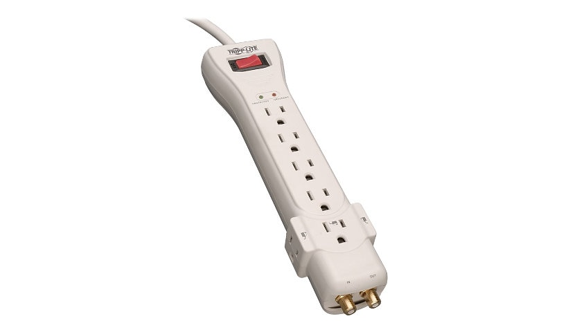 Tripp Lite Surge Protector Strip 120V 7 Outlet Coax 7ft Cord 2160 Joules