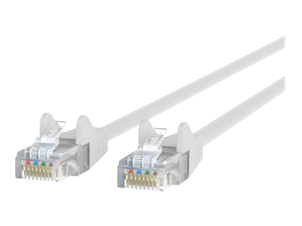 Belkin Cat6 1ft White Ethernet Patch Cable, UTP, 24 AWG, Snagless, Molded, RJ45, M/M, 1'