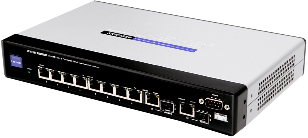Cisco SRW208P 8-port 10/100 Ethernet Switch - WebView/PoE
