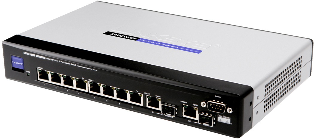 Cisco SRW208MP 8-port 10/100 Ethernet Switch - WebView/Max PoE

