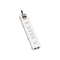 Tripp Lite Metal Surge Protector Right Angle 6 Outlets 15ft Cord Tel/DSL