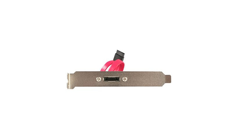 StarTech.com 1 Port SATA to eSATA Slot Plate Bracket - Serial ATA internal to external panel - 7 pin Serial ATA - 7 pin