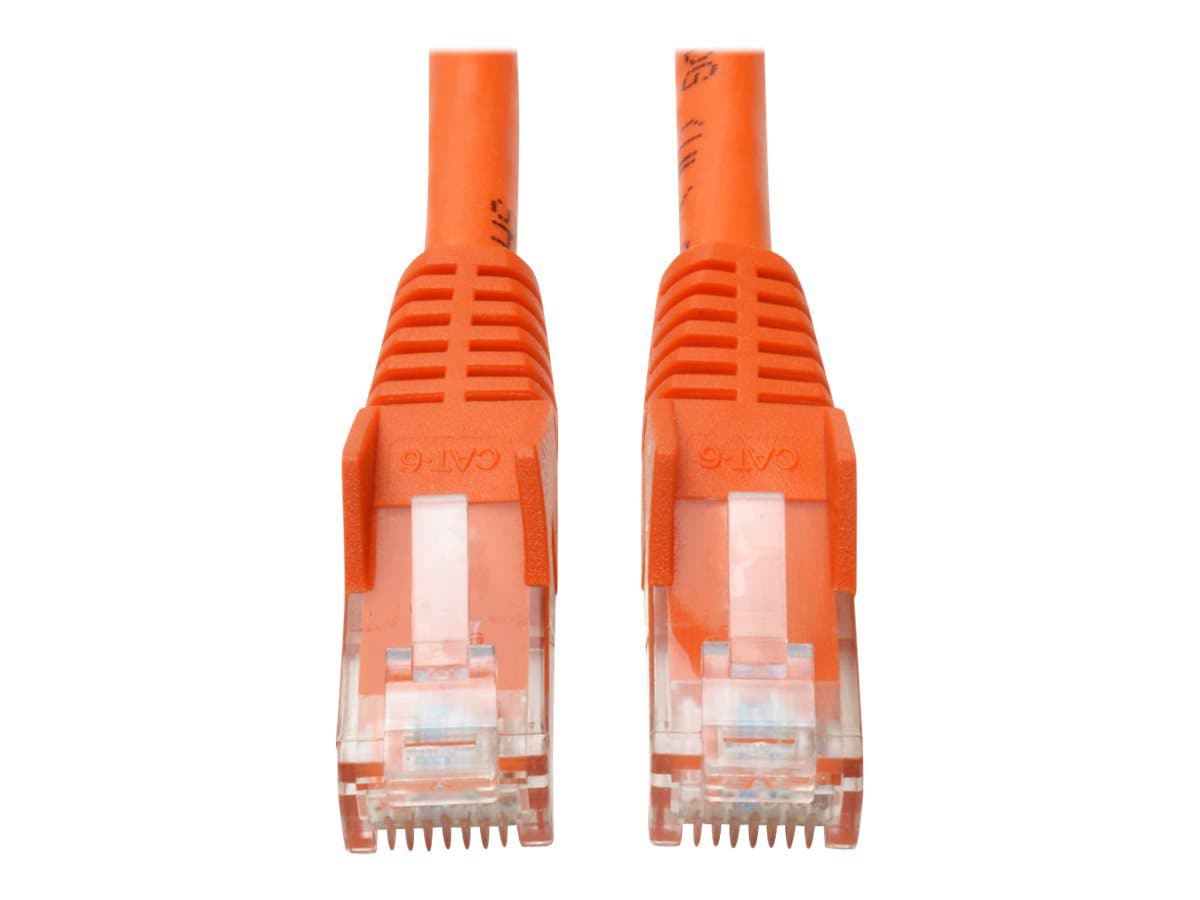 Eaton Tripp Lite Series Cat6 Gigabit Snagless Molded (UTP) Ethernet Cable (RJ45 M/M), PoE, Orange, 7 ft. (2.13 m) -