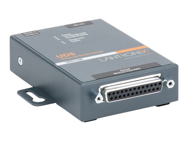 Lantronix Device Server UDS1100 One Port Serial (RS232/ RS422/ RS485) to IP  Ethernet, UL864 - device server