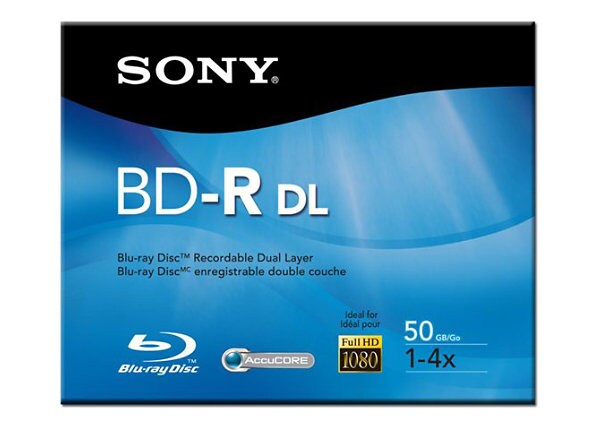 Sony 50GB Blu-ray Dual Layer Recordable Disk