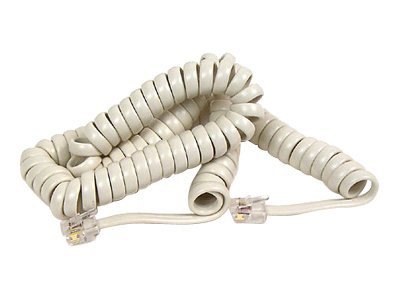 Belkin 25' Coiled Telephone Handset Cord, Ivory