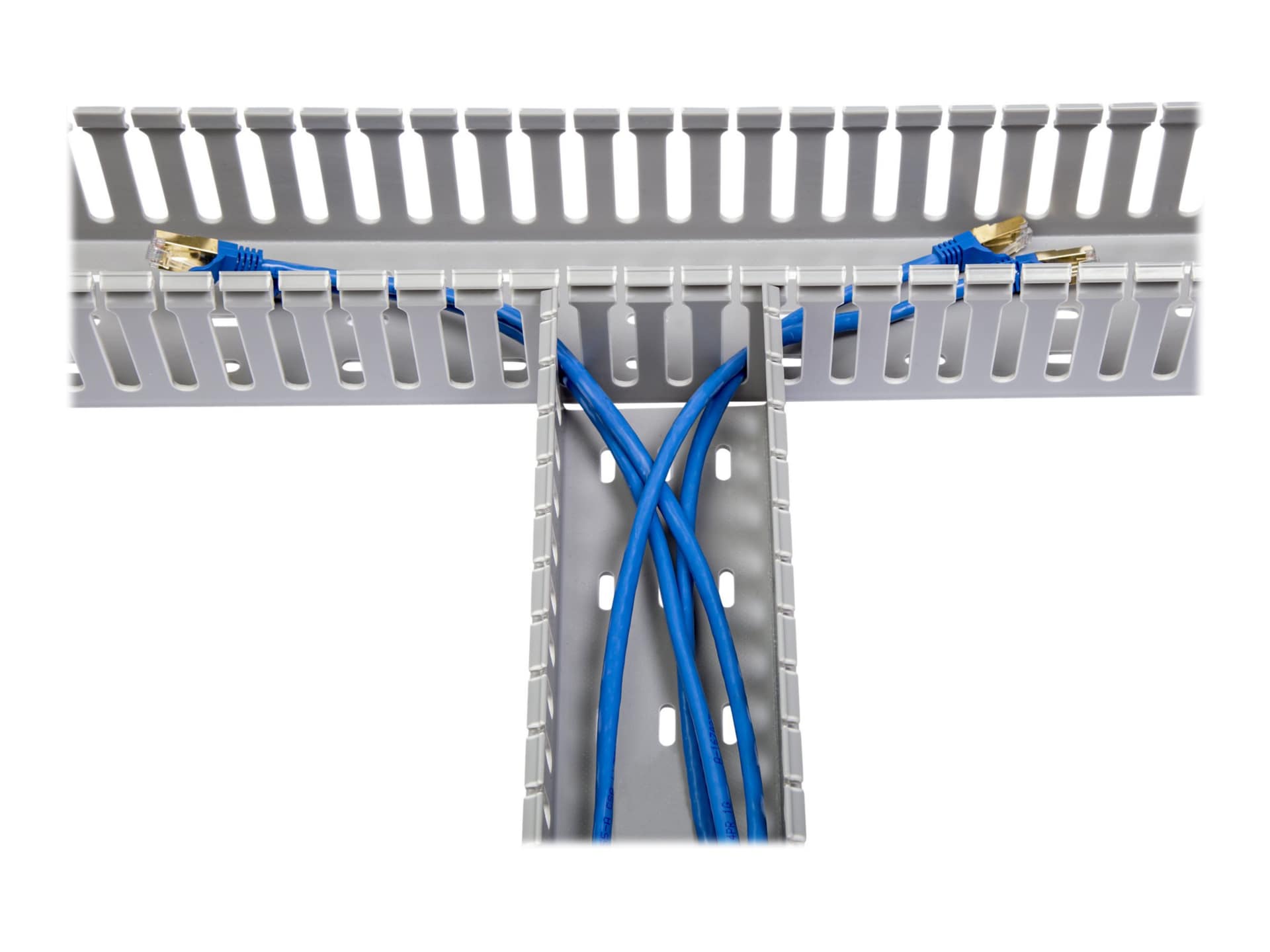 StarTech.com 3x3in Open Slot Wiring Cable Raceway Duct, Server Rack Cable Management, PVC Cable Cover, Cord Hider /