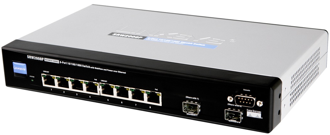 Cisco SRW2008P 8-port Gigabit Switch - WebView/PoE