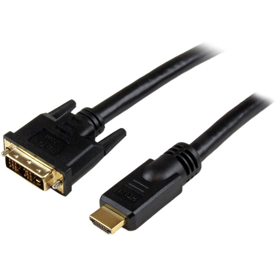 StarTech.com 50 ft. (15.2 m) HDMI to DVI D Adapter Cable - HDMI to DVI-D Cable - Strain Relief Connectors