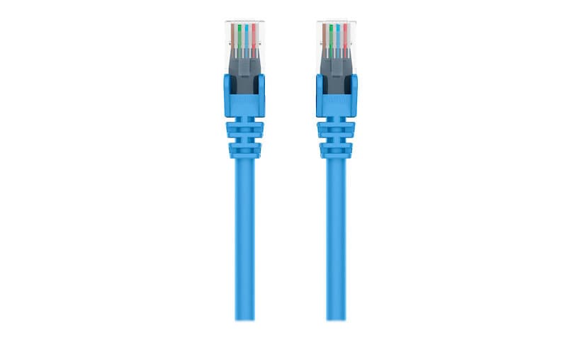 Belkin Cat6 7ft Blue Ethernet Patch Cable, UTP, 24 AWG, Snagless, Molded, RJ45, M/M, 7'