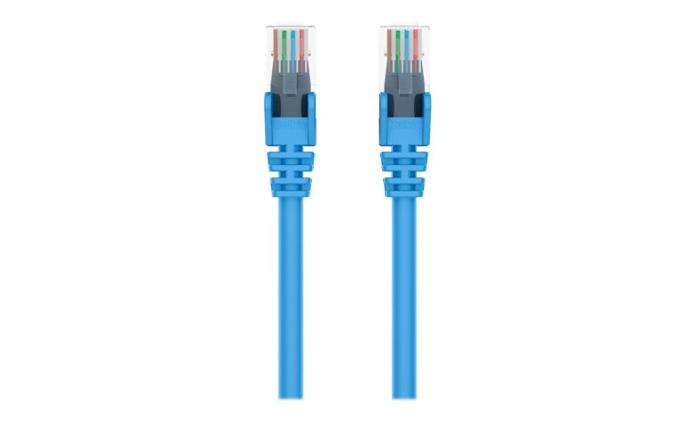 Belkin Cat6 7ft Blue Ethernet Patch Cable, UTP, 24 AWG, Snagless 