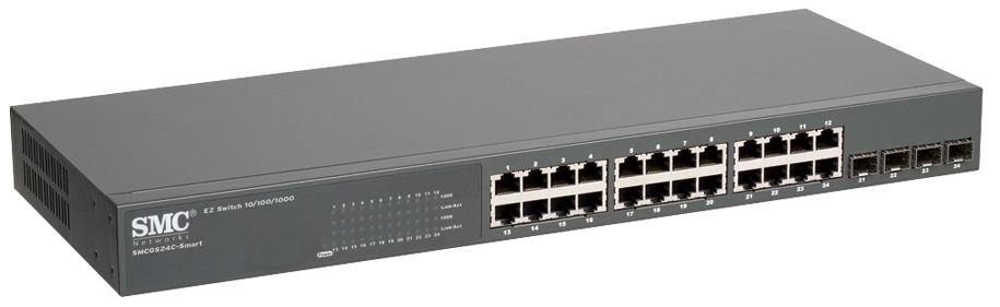 SMC EZ Switch 10/100/1000 24-Port Gigabit Web Managed Smart Switch