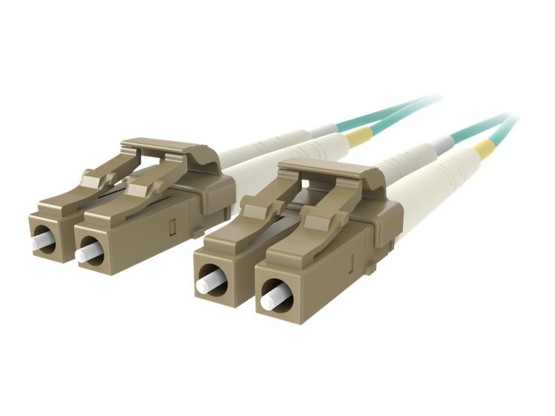 Belkin 2M Fiber Optic Cable; 10GB Aqua Multimode LC/LC Duplex, 50/125 OM3 - patch cable - 2 m - aqua