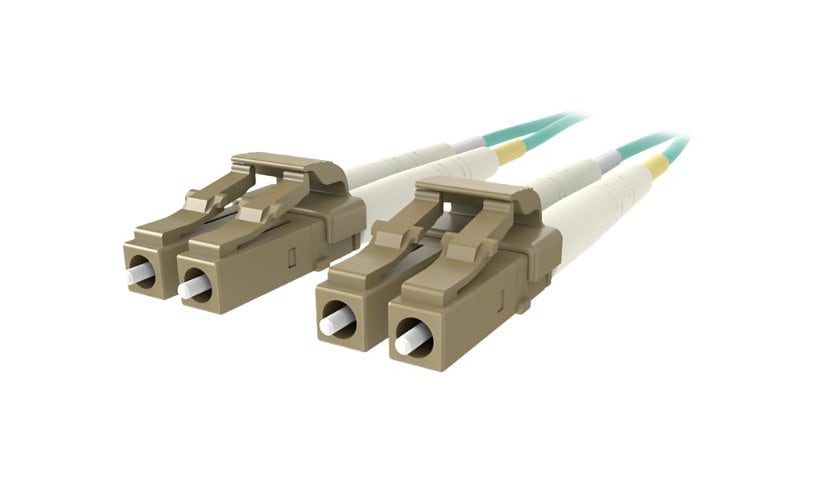 Belkin 5M Fiber Optic Cable; 10GB Aqua Multimode LC/LC Duplex, 50/125 OM3 - patch cable - 5 m - aqua