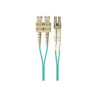 Belkin 10M Fiber Optic Cable: 10Gb Aqua Multimode LC/SC Duplex, 50/125 OM3 - patch cable - 10 m - aqua