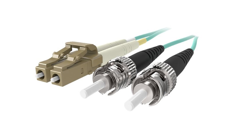 Belkin 1M Fiber Optic Cable; 10GB Aqua Multimode LC/ST Duplex, 50/125 OM3 - patch cable - 1 m - aqua