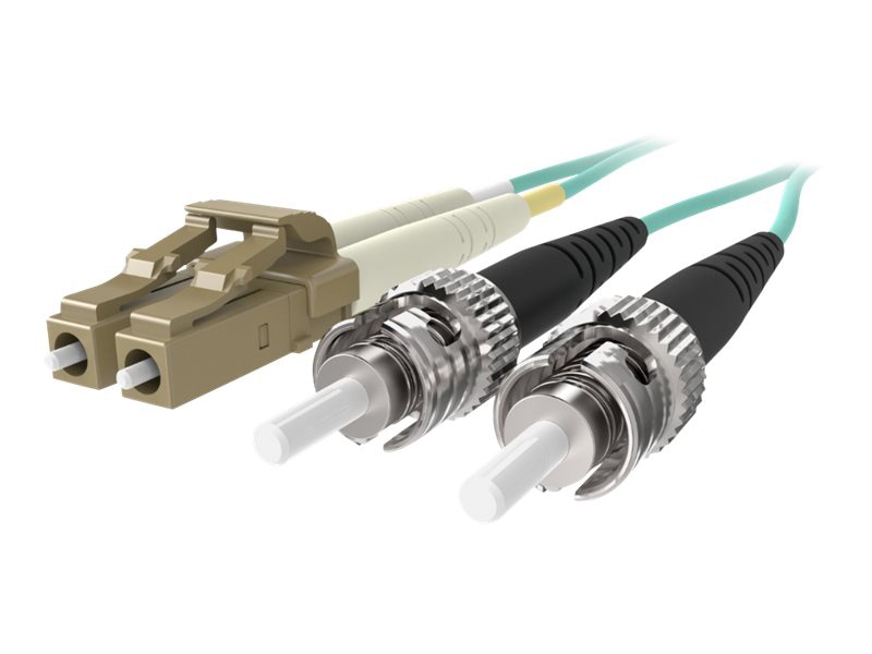 Belkin 2M Fiber Optic Cable; 10GB Aqua Multimode LC/ST Duplex, 50/125 OM3 - patch cable - 2 m - aqua