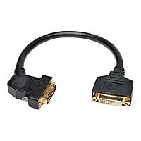 Tripp Lite 1ft DVI Dual Link Digital Extension Adapter Cable 45 Degree Left Plug DVI-D M/F 1' - DVI extension cable - 1
