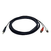 Eaton Tripp Lite Series 3.5 mm Mini Stereo to RCA Audio Y Splitter Adapter Cable (M/2xM), 12 ft. (3.7 m) - AV /