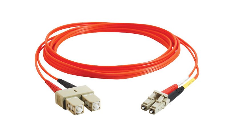 C2G 1m LC-SC 62.5/125 Duplex Multimode OM1 Fiber Cable - Orange - 3ft - pat