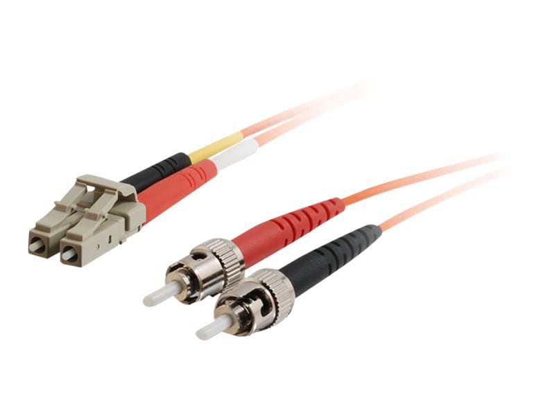 C2G 1m LC-ST 62.5/125 Duplex Multimode OM1 Fiber Cable - Orange - 3ft - patch cable - 1 m