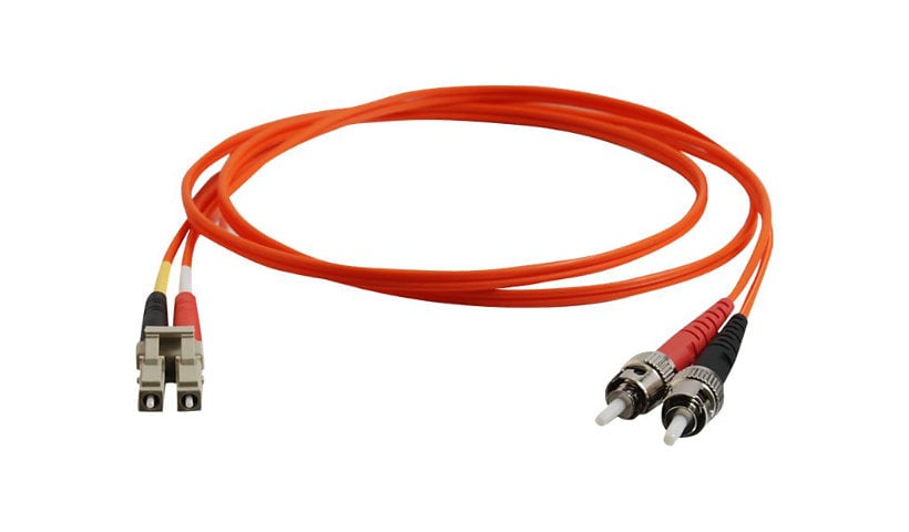 C2G 2m LC-ST 62.5/125 Duplex Multimode OM1 Fiber Cable - Orange - 6ft - patch cable - 2 m