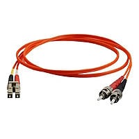 C2G 2m LC-ST 62.5/125 Duplex Multimode OM1 Fiber Cable - Orange - 6ft - patch cable - 2 m