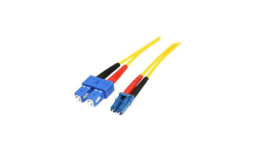 StarTech.com 1m Fiber Optic Cable - Single-Mode Duplex 9/125 - LSZH - LC/SC - OS1 - LC to SC Fiber Patch Cable
