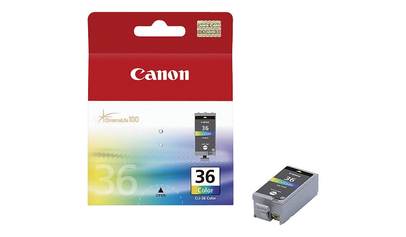 Canon CLI-36 Color - color (cyan, magenta, yellow, black) - original - ink cartridge