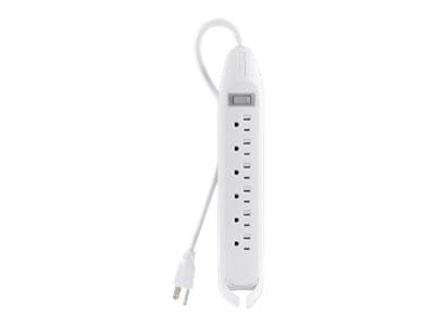 Belkin 6-Outlet Power Strip - 12ft Cord - Straight Plug - On-Off Switch - White