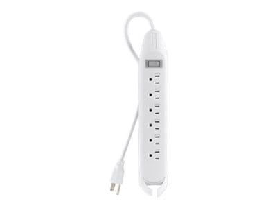 Belkin 6-Outlet Power Strip - 12ft Cord, 15amp Circuit Breaker - White