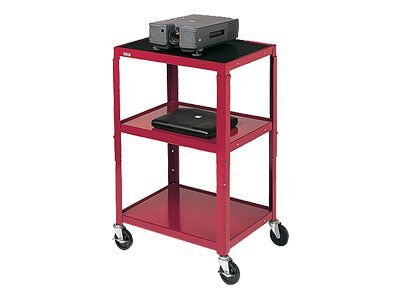 Bretford Adjustable Audio Visual Cart cart - for TV, overhead projector, VCR - black