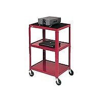 Bretford Adjustable Audio Visual Cart - cart - for TV, overhead projector, VCR - black