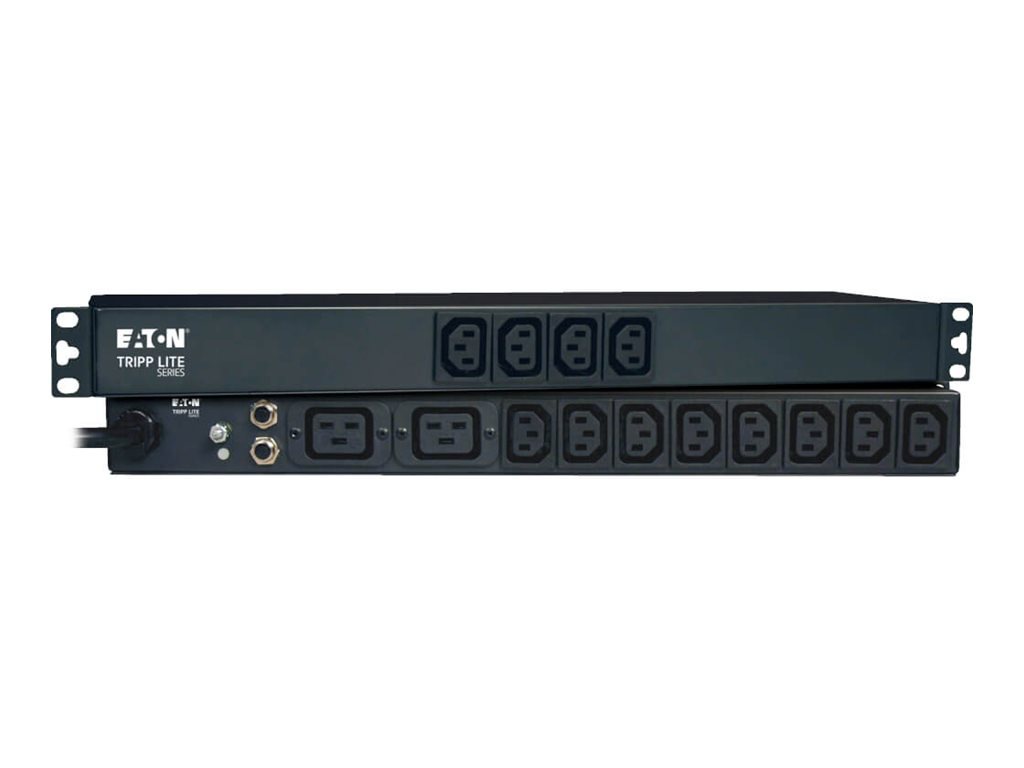 Thumbnail 2 of 5 for Eaton Tripp Lite Series PDU Basic 100V-240V 1.6/3.8kW 16A 12 C13; 2 C19 C20 1URM / 0URM - horizontal rackmount - power