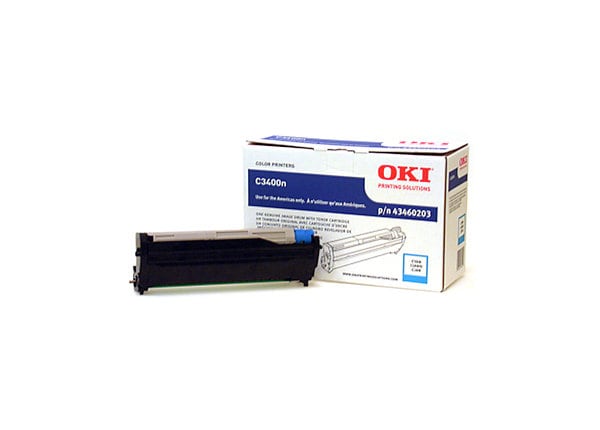 OKI C3400n C3530n Cyan Drum (ships with one toner cartridge)