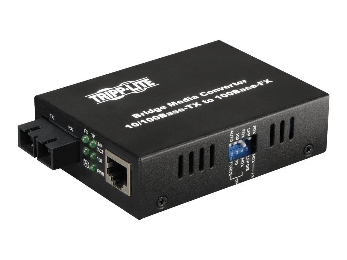 Tripp Lite Fiber Optic 10/100BaseT to 100BaseFX-SC Multimode Media Converter 2km 1310nm - fiber media converter - 10Mb