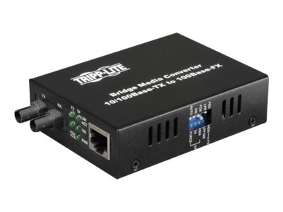 Tripp Lite 10/100BaseT to 100BaseFX-ST Fiber Media Converter RJ45 ST