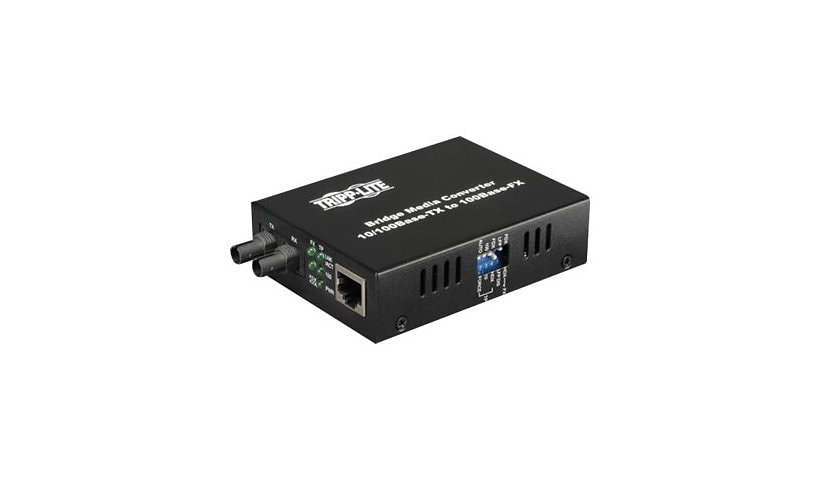 Tripp Lite Fiber Optic 10/100BastT to 100BaseFX-ST Multimode Media Converter 2km 1310nm - fiber media converter - 10Mb