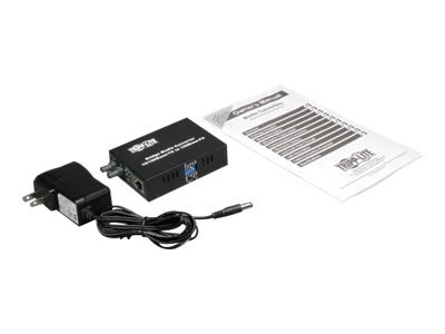 Thumbnail 3 of 9 for Eaton Tripp Lite Series Fiber Optic 10/100BastT to 100BaseFX-ST Multimode Media Converter 2km 1310nm - fiber media