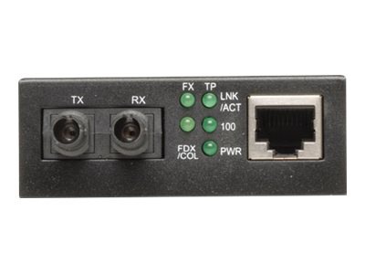 Thumbnail 4 of 9 for Eaton Tripp Lite Series Fiber Optic 10/100BastT to 100BaseFX-ST Multimode Media Converter 2km 1310nm - fiber media