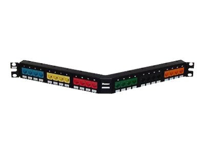 Panduit Angled 24-Port Flush Mount Patch Panel Supplied with Rear Mounted Faceplates